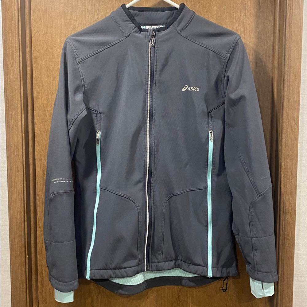 ASICS Women's Charcoal Jacket with Mint Highlights
